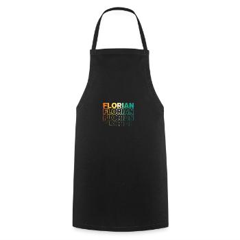 Florian - Cooking Apron - black - Front - AI Model Male 185 dark (185cm)