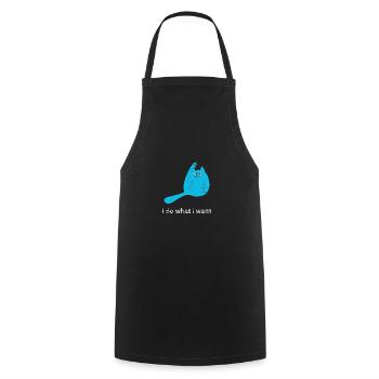 CHAT JE FAIS CE QUE JE VEUX CHATS DICTONS MOTIFS - Tablier de cuisine - noir - Devant - AI Model Male 185 dark (185cm)