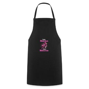 Motocross Motocycliste Motard Motard Moto - Tablier de cuisine - noir - Devant - AI Model Male 185 dark (185cm)