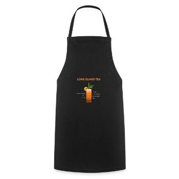 Long Iceland Ice Tea Cocktail Gift - Cooking Apron - black - Front - AI Model Male 185 dark (185cm)