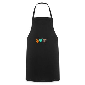 Cow Cattle Highland Cattle - Cooking Apron - black - Front - AI Model Male 185 dark (185cm)
