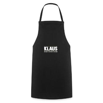 Klaus - Kochschürze - Schwarz - Vorne - AI Model Male 185 dark (185cm)