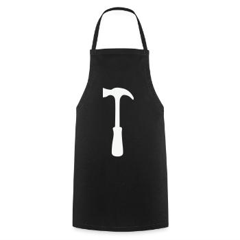 Silhouette du marteau - Tablier de cuisine - noir - Devant - AI Model Male 185 dark (185cm)