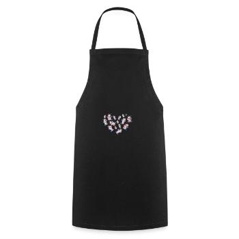 Unicorn Heart Fantasy Animal Love Gift Unicorn - Cooking Apron - black - Front - AI Model Male 185 dark (185cm)