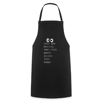 Funny Cat Sayings gifts for cat lovers - Cooking Apron - black - Front - AI Model Male 185 dark (185cm)
