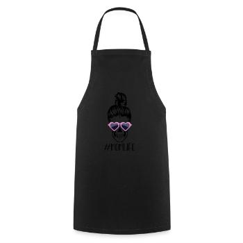 Momlife Mama Mutter Mom Beste Mama Totenkopf - Kochschürze - Schwarz - Vorne - AI Model Male 185 dark (185cm)