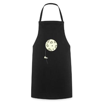 Grimpeur de lune Escalade de la Lune - Tablier de cuisine - noir - Devant - AI Model Male 185 dark (185cm)