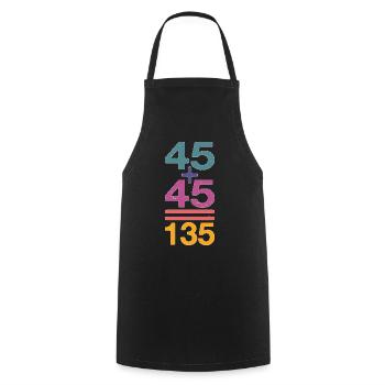 45 + 45 = 135 32 - Tablier de cuisine - noir - Devant - AI Model Male 185 dark (185cm)