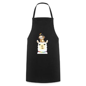 LBGT Flag Gay Pride Human Vintage Rainbow - Cooking Apron - black - Front - AI Model Male 185 dark (185cm)