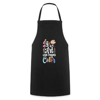 Artist Profession Painter - Cooking Apron - black - Front - AI Model Male 185 dark (185cm)