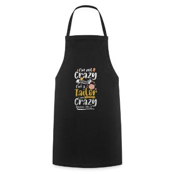 Fil à vêtements tricot à la main - Tablier de cuisine - noir - Devant - AI Model Male 185 dark (185cm)