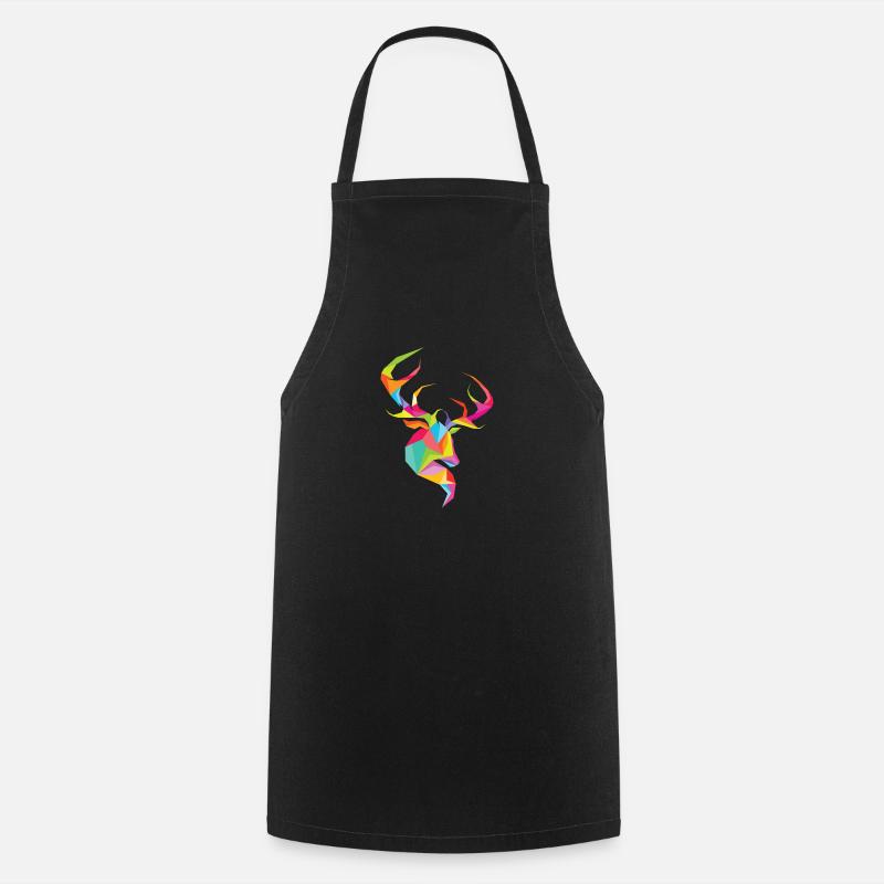 Tête de cerf - Tablier de cuisine - noir