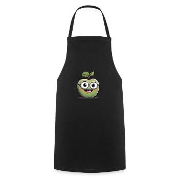 Apple Fruit Fruit Nerd - Cooking Apron - black - Front - AI Model Male 185 dark (185cm)
