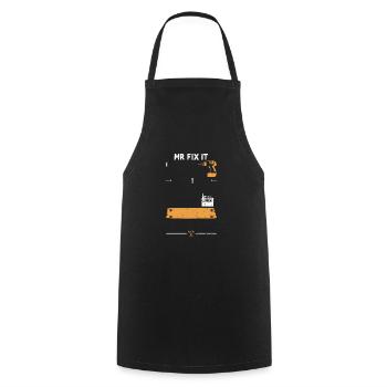 Mr Fix It - Bricoleur - Tablier de cuisine - noir - Devant - AI Model Male 185 dark (185cm)