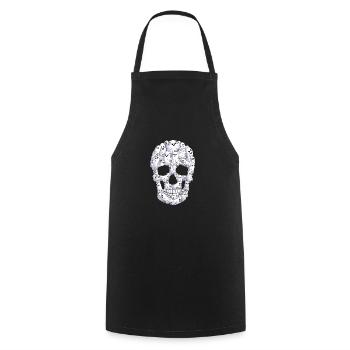 Totenkopf Boo Geist Lustige Boo Geister Halloween Kostüm - Kochschürze - Schwarz - Vorne - AI Model Male 185 dark (185cm)