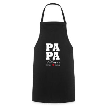 Liebevoller Papa seit 2020 - Kochschürze - Schwarz - Vorne - AI Model Male 185 dark (185cm)