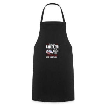 Paramedic Rescue Service Gift · I like him - Cooking Apron - black - Front - AI Model Male 185 dark (185cm)