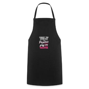 Agricultrice Tracteur Femme Cadeau · Princesse - Tablier de cuisine - noir - Devant - AI Model Male 185 dark (185cm)