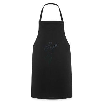 Fistball Volleyball Hommes Fistball Femmes - Tablier de cuisine - noir - Devant - AI Model Male 185 dark (185cm)