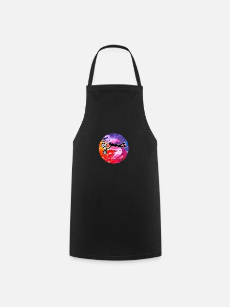 Bmx Biker Bike - Cooking Apron - black