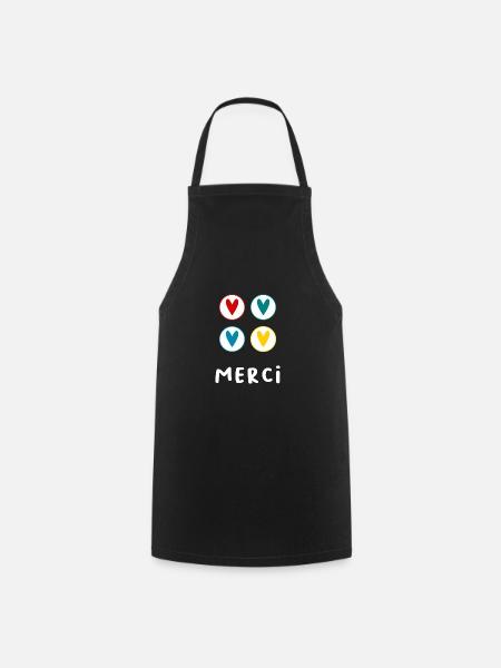 MERCI. MERCI MAÎTRESSE. CADEAU MAÎTRESSE. VACANCES - Tablier de cuisine - noir