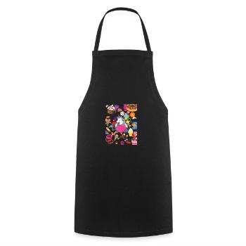 Conception de licorne pour les filles - Tablier de cuisine - noir - Devant - AI Model Male 185 dark (185cm)