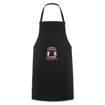 Licorne Costume Party Cadeau Licorne Drôle - Tablier de cuisine - noir - Devant - AI Model Male 185 dark (185cm)