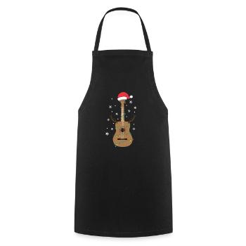 Cadeau de vacances d'amant de musique de guitare drôle de Noël - Tablier de cuisine - noir - Devant - AI Model Male 185 dark (185cm)