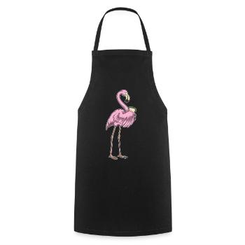 Flamingo Sandwich - Kochschürze - Schwarz - Vorne - AI Model Male 185 dark (185cm)