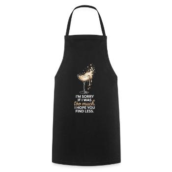 Désolé si j’ai été trop puissant Ex femme puissante - Tablier de cuisine - noir - Devant - AI Model Male 185 dark (185cm)