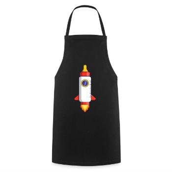 Milk rocket for parents, baby and children - Cooking Apron - black - Front - AI Model Male 185 dark (185cm)