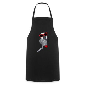 Graupapagei Perroquet gris d’Afrique Papagei - Tablier de cuisine - noir - Devant - AI Model Male 185 dark (185cm)