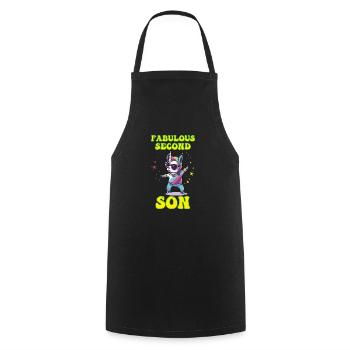Fabulous Second Son Siblings Younger - Cooking Apron - black - Front - AI Model Male 185 dark (185cm)