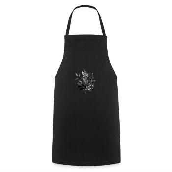 Botanical diversity - Cooking Apron - black - Front - AI Model Male 185 dark (185cm)