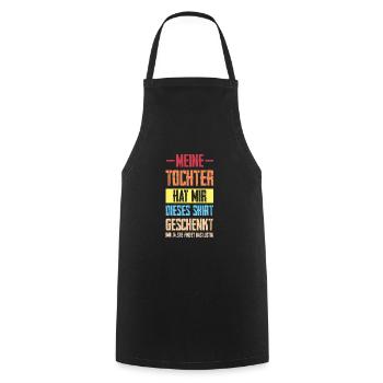 Tochter Familie Mama Geschenk - Kochschürze - Schwarz - Vorne - AI Model Male 185 dark (185cm)