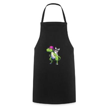 Boston Terrier - Tablier de cuisine - noir - Devant - AI Model Male 185 dark (185cm)