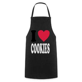 I love COOKIES (Farben anpassbar!) - Kochschürze - Schwarz - Vorne - AI Model Male 185 dark (185cm)