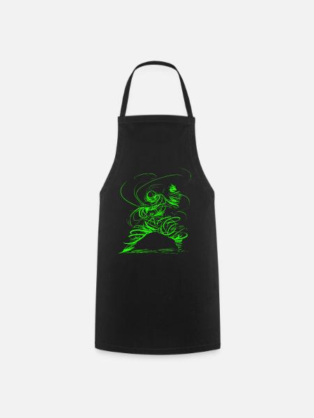 Kung Fu Sorcerer / Kung Fu Wizard - Cooking Apron - black