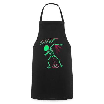 Squelette drôle - Tablier de cuisine - noir - Devant - AI Model Male 185 dark (185cm)