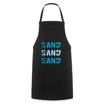 Sable sable / Été / Proverbes / Tendance - Tablier de cuisine - noir - Devant - AI Model Male 185 dark (185cm)