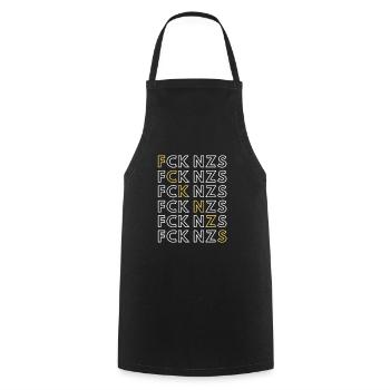 FCK NZS contre les Nazis Anti Afd - Tablier de cuisine - noir - Devant - AI Model Male 185 dark (185cm)