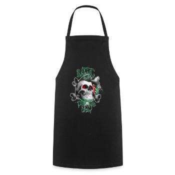 BalticPsychoCrew green red - Cooking Apron - black - Front - AI Model Male 185 dark (185cm)