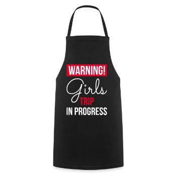 Avertissement Filles Voyage en cours II - Tablier de cuisine - noir - Devant - AI Model Male 185 dark (185cm)