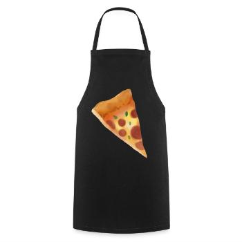 Pizza Pizzastück - Tablier de cuisine - noir - Devant - AI Model Male 185 dark (185cm)