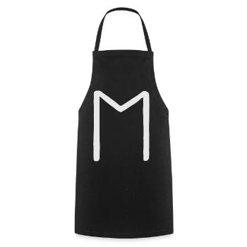 Futhark Alphabet runique Ehwaz - Tablier de cuisine - noir - Devant - AI Model Male 185 dark (185cm)