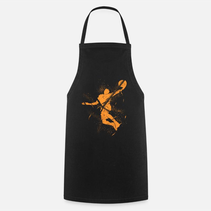 Basketball Basketball Player Dunking Grunge Splash - Cooking Apron - black