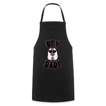 Hey Babe, Valentinstags Zwinkern - Kochschürze - Schwarz - Vorne - AI Model Male 185 dark (185cm)