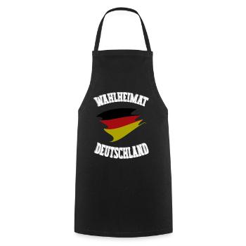 Wahlheimat Deutschland, Heimatland, Germany - Kochschürze - Schwarz - Vorne - AI Model Male 185 dark (185cm)