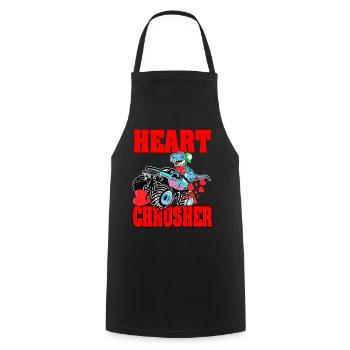 Heart Crusher T-rex on Monstertruck Boys - Cooking Apron - black - Front - AI Model Male 185 dark (185cm)