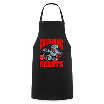 Crushing Hearts Monster Truck T-rex Boys - Cooking Apron - black - Front - AI Model Male 185 dark (185cm)